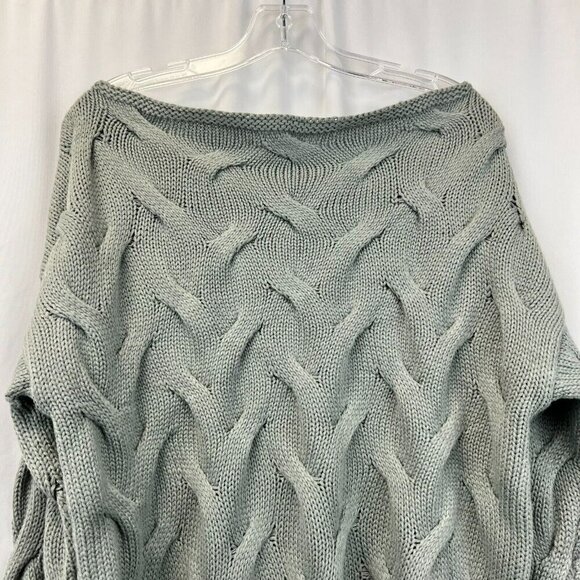 Macaron Womens Gray Knitted Long Sleeve Boat Neck Pullover Sweater Size Small - Picture 5 of 7